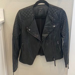 Black leather jacket